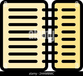 Scenario decree icon. Outline scenario decree vector icon color flat isolated Stock Vector