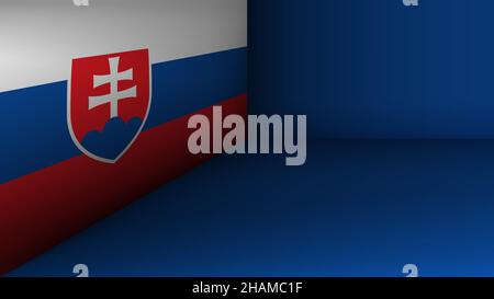 EPS10 Vector Patriotic background with Slovakia flag colors. An element of impact for the use you want to make of it. Stock Vector