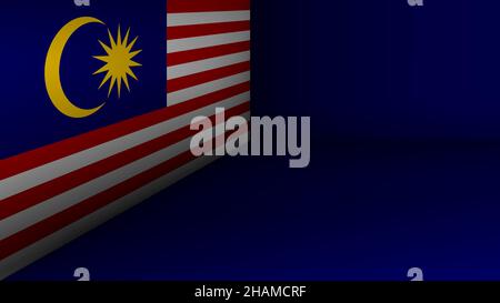 EPS10 Vector Patriotic background with Malaysia flag colors. An element of impact for the use you want to make of it. Stock Vector