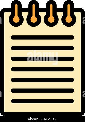 Story scenario icon. Outline story scenario vector icon color flat isolated Stock Vector