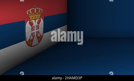 EPS10 Vector Patriotic background with Serbia flag colors. An element of impact for the use you want to make of it. Stock Vector