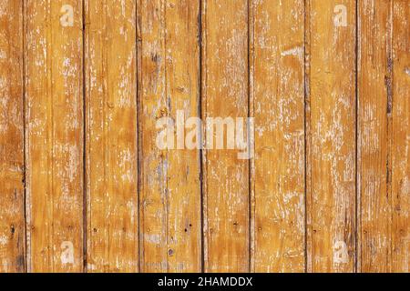 Textured full frame background of aged brown wooden boards with scratches on surface Stock Photo