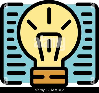 Main idea icon. Outline main idea vector icon color flat isolated Stock Vector