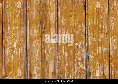 Textured full frame background of aged brown wooden panels with cracks and scratches on surface Stock Photo