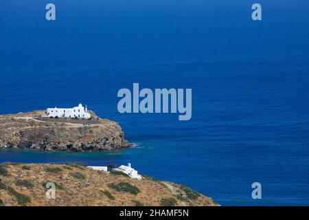 Chrisopigi Monastery in Sifnos, Cyclades Islands, Greece Stock Photo