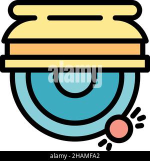 Carpentry grinding machine icon. Outline carpentry grinding machine vector icon color flat isolated Stock Vector