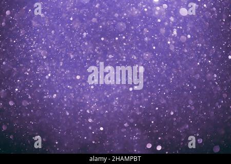 Blue Very Peri Background Abstract Raindrop, Water, Splashes, Spray. Bokeh Dust, Particles. Purple. Blue And Red Colors Variation Stock Photo