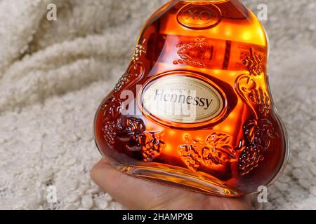 Tyumen Russia November Cognac Hennessy X O Bottle Logo Stock Photo Alamy