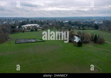 Aerial view of Horsham Park West Sussex Stock Photo