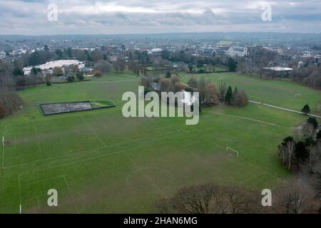 Aerial view of Horsham Park West Sussex Stock Photo