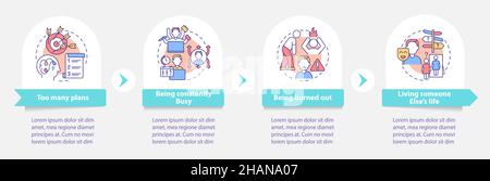 Out of balance life round infographic template Stock Vector
