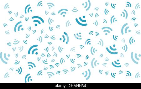 Wi-fi free zone. Vector seamless pattern. Ornament can be used for gift wrapping paper, pattern fills, web page background, surface textures and fabri Stock Vector