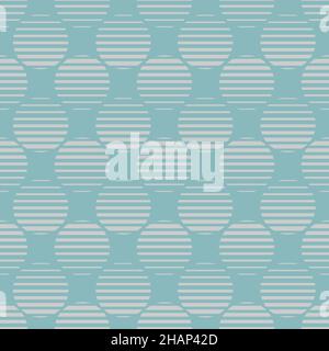 blue striped polka dots seamless vector pattern Stock Vector