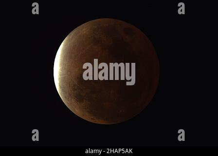 November 19 2021 Lunar Eclipse Stock Photo