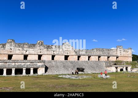 Nunnery Quadrangle in Uxmal, an ancient Mayan city located in Yucatan Mexico. It is considered one of the most important Mayan archeological sites Stock Photo