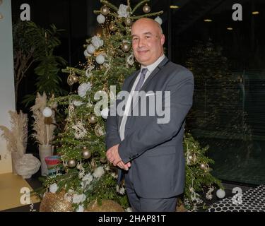 Paris : ' Christmas Party ' par le Prince Jean-Barthélémy Bokassa, ambassadeur du XO Island Brandy la coco Fesse. Stock Photo