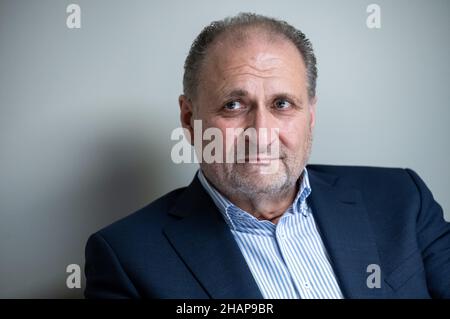 Berlin, Germany. 14th Dec, 2021. Hans Peter Wollseifer, President of the German Confederation of Skilled Crafts (ZDH), sits in the House of German Skilled Crafts during an interview with the German Press Agency dpa. Credit: Bernd von Jutrczenka/dpa/Alamy Live News Stock Photo