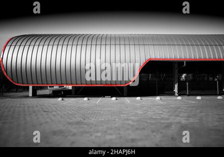Black & white minimalistic roof background Stock Photo