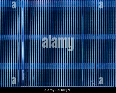 Empty screen with blue leds lamps background Stock Photo
