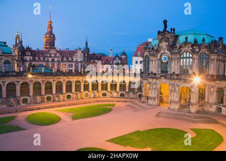 Exterior of the Zwinger Palace Museum, Dresden, Saxony, Germany Stock Photo