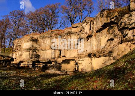 The Fortress of Przemyśl. Austrian Forts. Industrial basement of secret military base. Stone bunker.  Old town of Przemyśl. Stock Photo