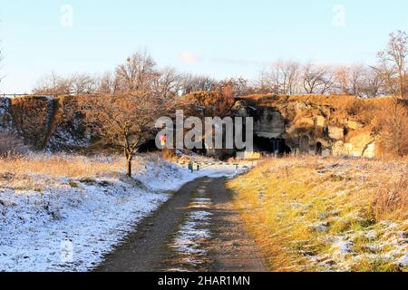 The Fortress of Przemyśl. Austrian Forts. Industrial basement of secret military base. Stone bunker.  Old town of Przemyśl. Stock Photo