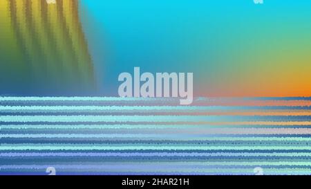 Fractal digital painting. Colorful, bright, multicolor pattern, ornament, kaleidoscope. Stock Vector