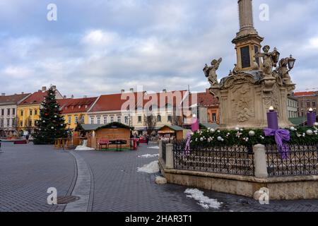 12.14.2021. Sopron, Hungary: Sopron christmas market winter time Stock Photo