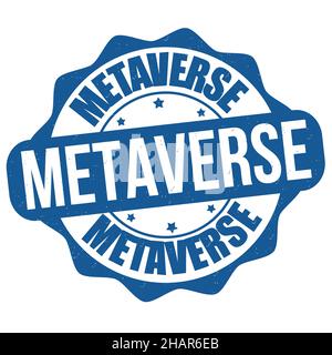 Metaverse grunge rubber stamp on white background, vector illustration Stock Vector