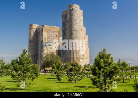 Ruins of Ak Saray palace in Shahrisabz, Uzbekistan Stock Photo