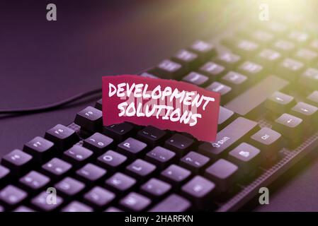 Writing displaying text Development Solutions. Business overview Efficient Planning based on the Company needs Transferring Written Notes To A Stock Photo