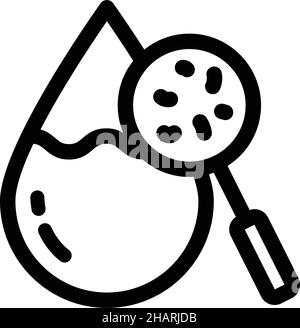 Water drop line icon. Simple outline style. Antiseptic, liquid, purification, molecule concept. Vector illustration isolated on white background. Stock Vector
