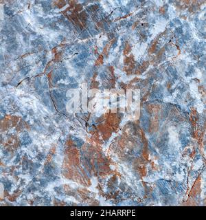 Seamless texture of gray stone surface with brown and white pattern. Top view. Stock Photo