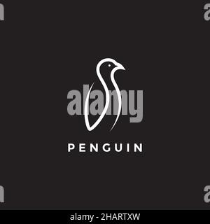 modern shape bird penguin white logo symbol icon vector graphic design illustration idea creative Stock Vector