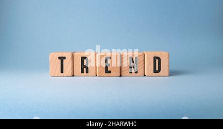 Close up of Trend Word , Business Concept Idea Stock Photo