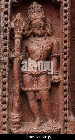 stone sculpture on the Rajarani Temple, Bhubaneswar, Odisha, India. Stock Photo