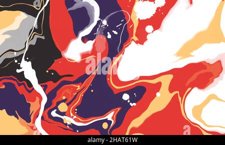 abstract colorful oil painting liquid background and wallpaper Stock Photo