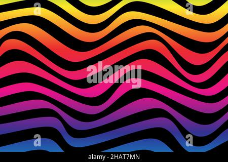 Abstract wavy background. Pattern with optical illusion. Cover design ...