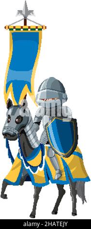 Knight riding horse clipart, medieval illustration vector Stock Vector ...