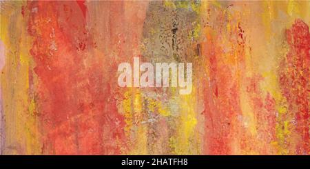 Trendy red marble texture. Abstract rainbow watercolor background. Fluid art pattern. Smooth watercolor vector illustration for web, poster, card Stock Vector