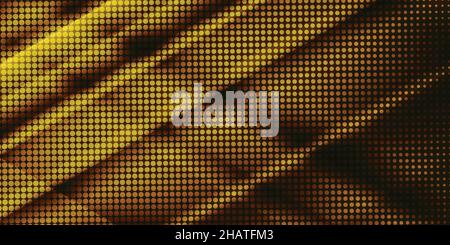 90-s style. Creative illustration in halftone style with golden gradient. Abstract colorful geometric background. Pattern for wallpaper, web page Stock Vector