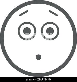 Worried Face Emoji Hushed Feeling Comic Expression Stock Illustration -  Download Image Now - iStock