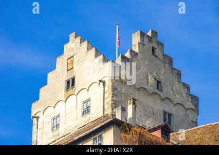 Meersburg at Lake Constance, Baden-Württemberg, Germany: Meersburg Castle, also known as the Old Castle (Alte Burg) or Old Palace (Altes Schloss). Stock Photo