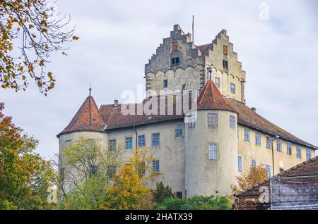 Meersburg at Lake Constance, Baden-Württemberg, Germany: Meersburg Castle, also known as the Old Castle (Alte Burg) or Old Palace (Altes Schloss). Stock Photo