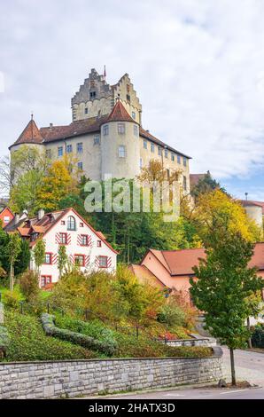 Meersburg at Lake Constance, Baden-Württemberg, Germany: Meersburg Castle, also known as the Old Castle (Alte Burg) or Old Palace (Altes Schloss). Stock Photo