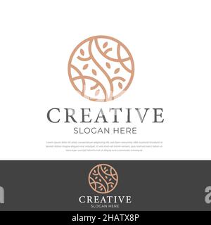Nature tree simple icon logo.vector design,symbol,premium nature tree design template icon Stock Vector