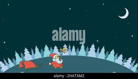 Vector illustration of Christmas background. Template for Christmas banner Stock Vector