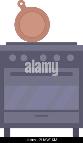 Oven for cozy kitchen semi flat color vector item Stock Vector