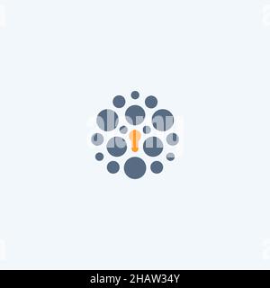 Keyhole abstract logo, smart lock icon, information protection symbol. Vector illustration. Stock Vector