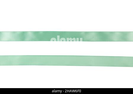 Light green ribbon isolated on white background. Stock Photo